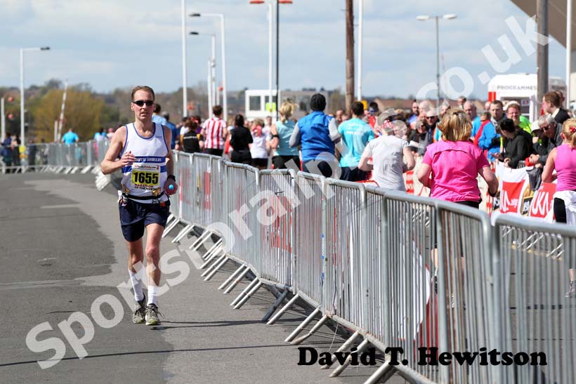 No 1655 in the Marathon of the North while runners are finishing the Sunderland City 10k Road Race.